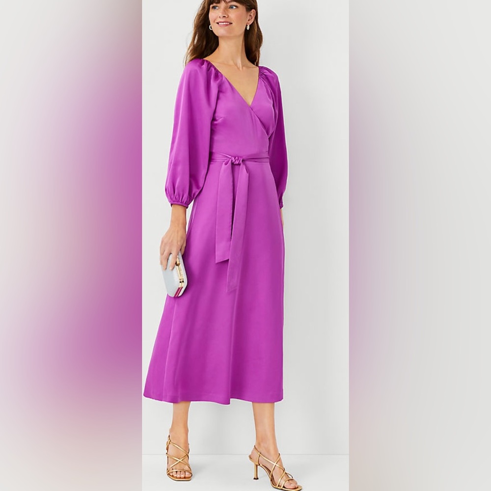 Ann Taylor petite wrapping dress